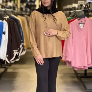 شومیز زنانه مدل مارشمالو مشکی