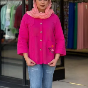 شومیز زنانه مدل تارا سورمه ای