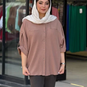 شومیز زنانه مدل خفاشی صورتی