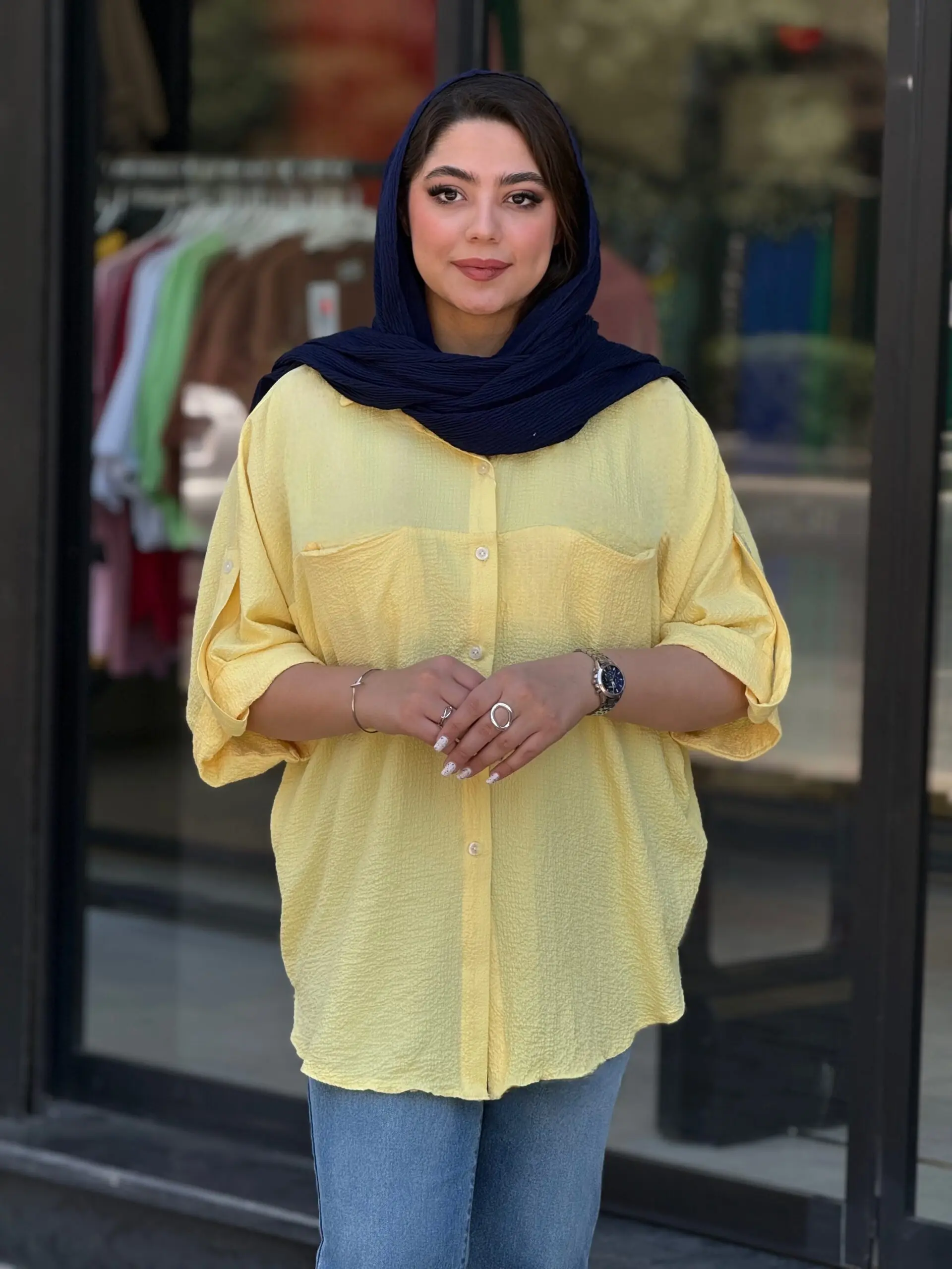 شومیز زنانه مدل خفاشی صورتی - تصویر 3