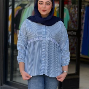 شومیز زنانه مدل ولگا نسکافه ای