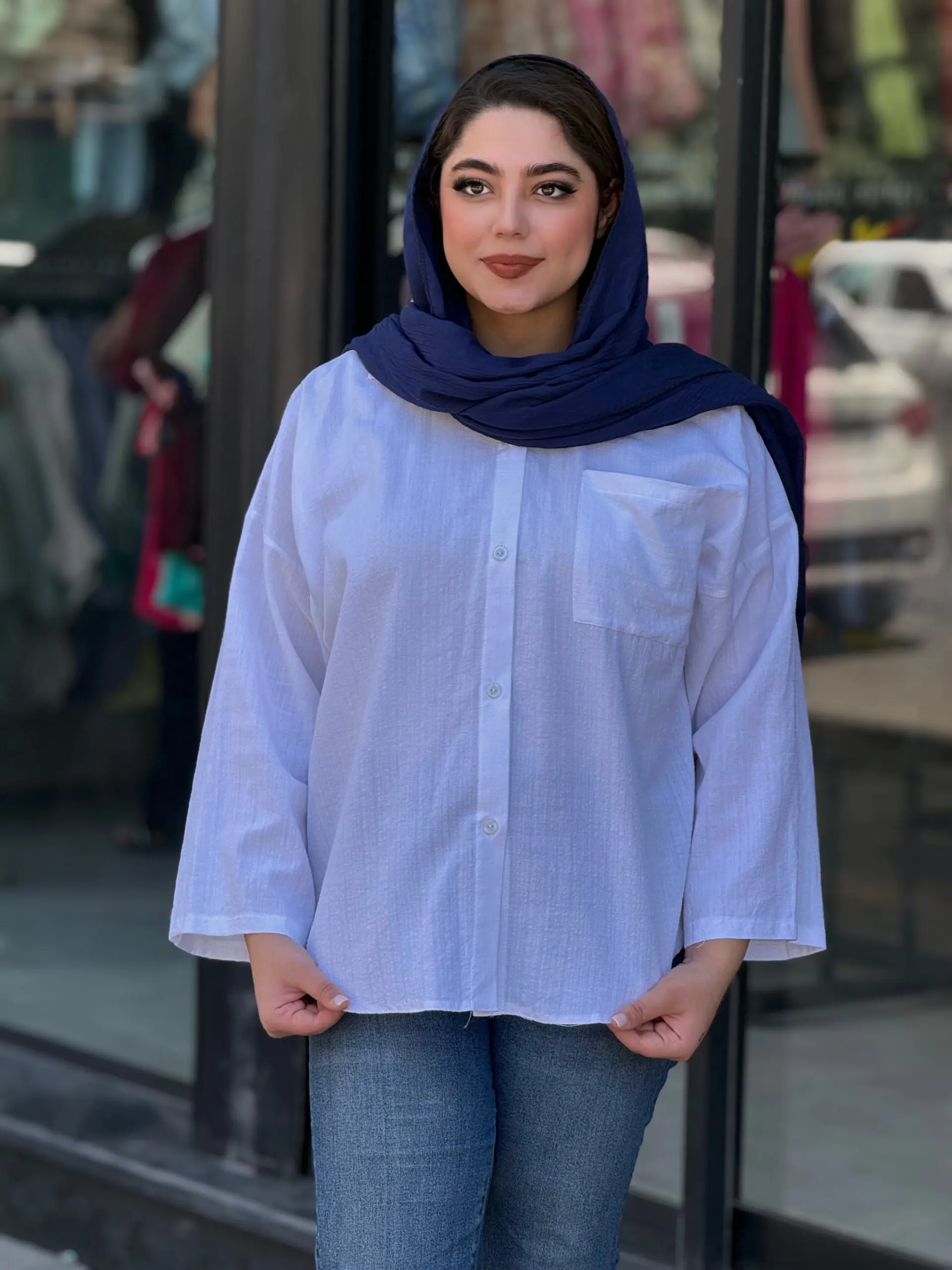 شومیز زنانه مدل پاریس سفید - تصویر 8