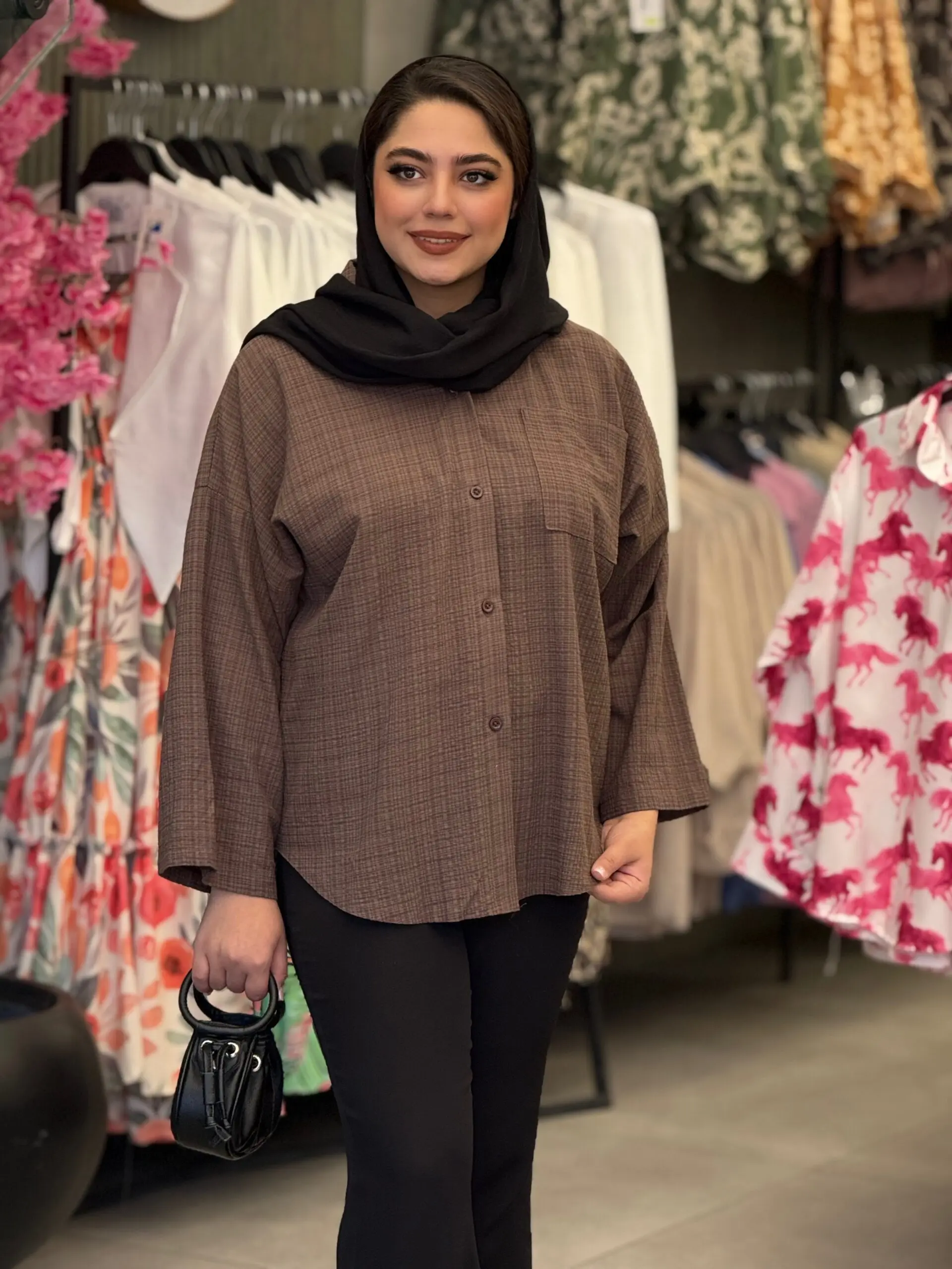 شومیز زنانه مدل پاریس کاهویی - تصویر 3