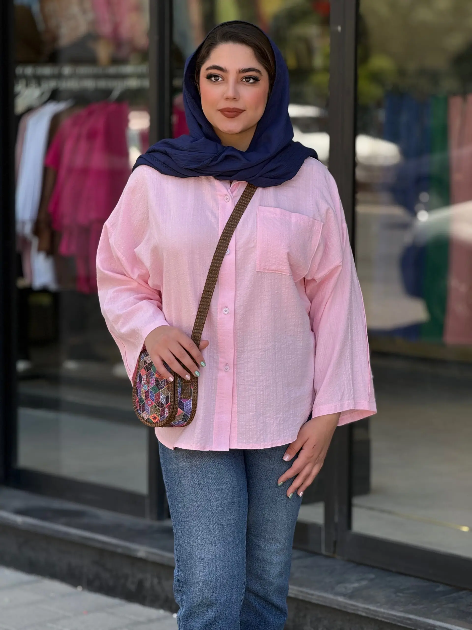 شومیز زنانه مدل پاریس کاهویی - تصویر 7
